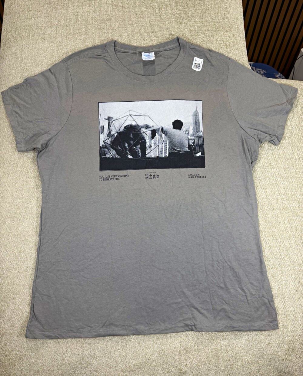 Port & Company Project Hail Mary "Hail Mary" Men's XL Gray Cotton Crew Tee